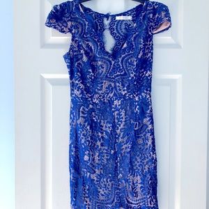 Blue lace dress
